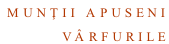 Munţii apuseni  Vârfurile
